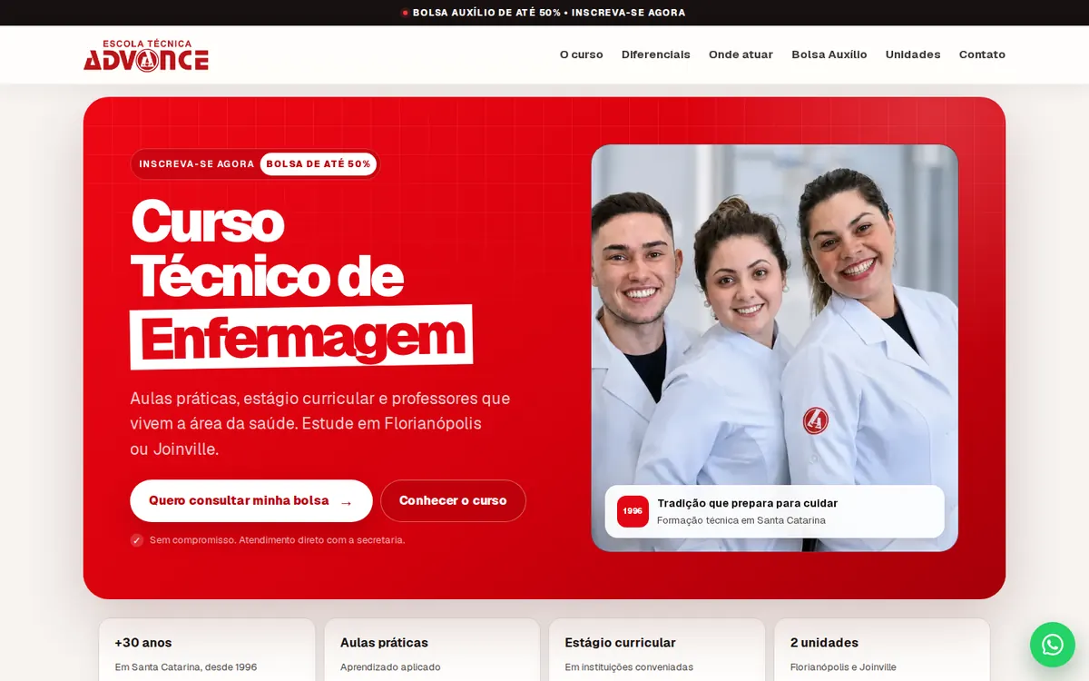 Site de Escola Técnica Advance