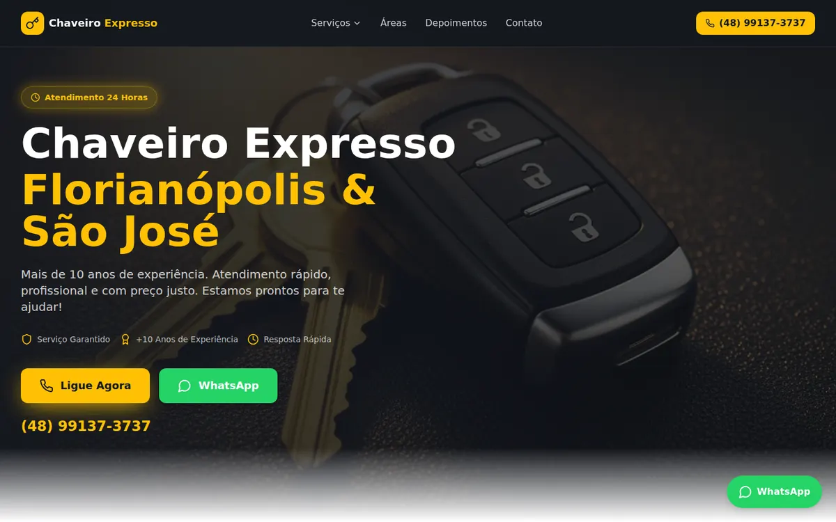 Site de Chaveiro Expresso